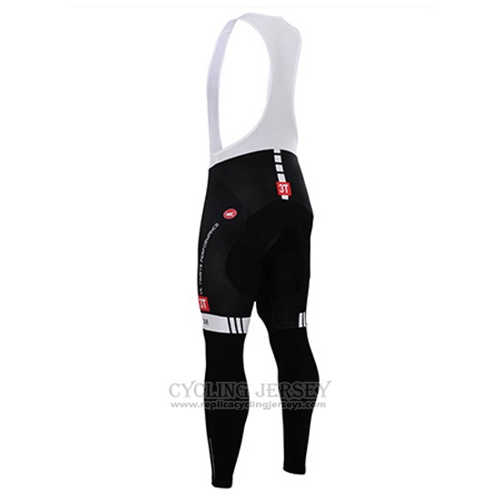 2015 Cycling Jersey Castelli 3t Black and Red Long Sleeve and Bib Tight