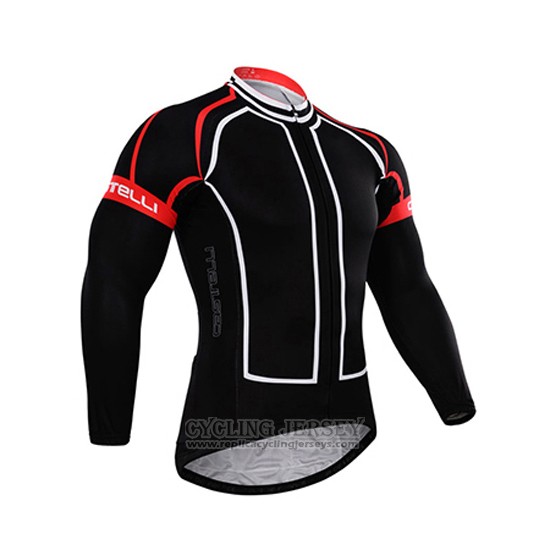 2015 Cycling Jersey Castelli Black Long Sleeve and Bib Tight