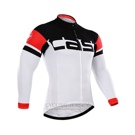 2015 Cycling Jersey Castelli Black and White Long Sleeve and Bib Tight
