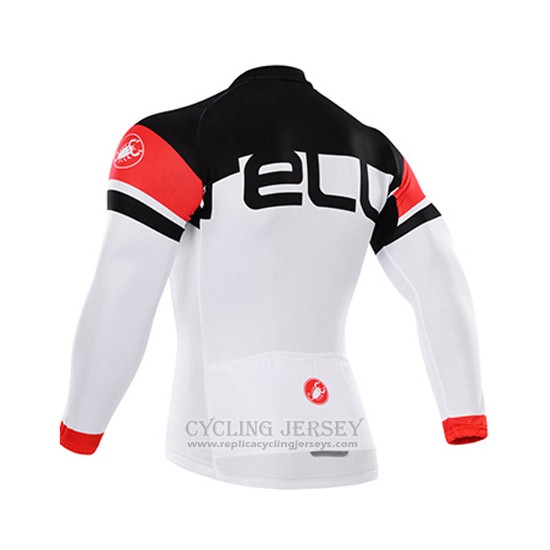 2015 Cycling Jersey Castelli Black and White Long Sleeve and Bib Tight