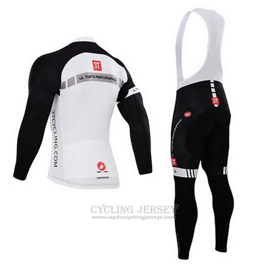 2015 Cycling Jersey Castelli Deep Black Long Sleeve and Bib Tight