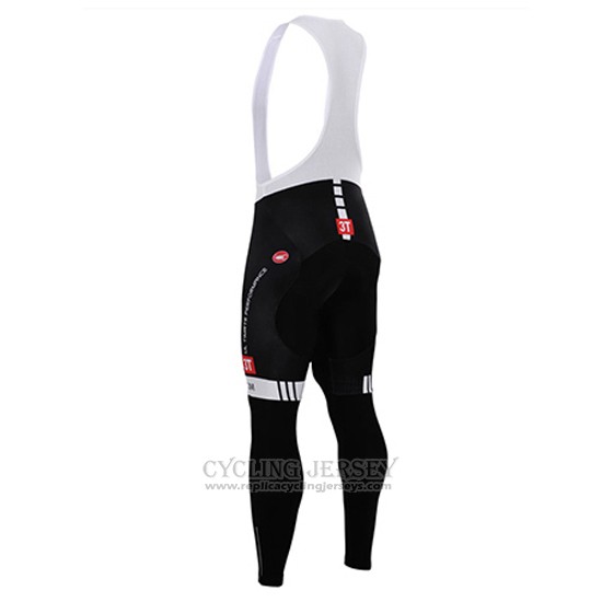 2015 Cycling Jersey Castelli White and Black Long Sleeve and Bib Tight