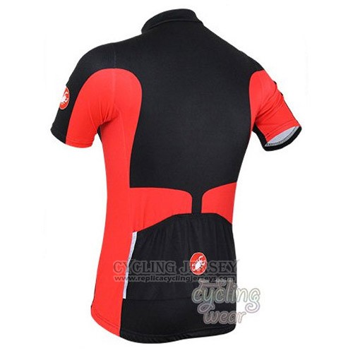 2016 Cycling Jersey Castelli Black Red Short Sleeve and Bib Short