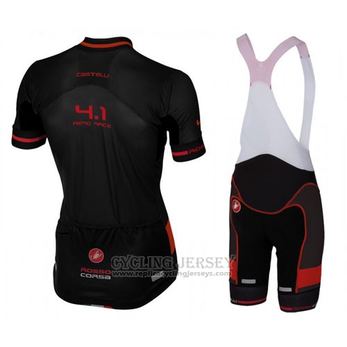 2016 Cycling Jersey Castelli Black Short Sleeve and Bib Short