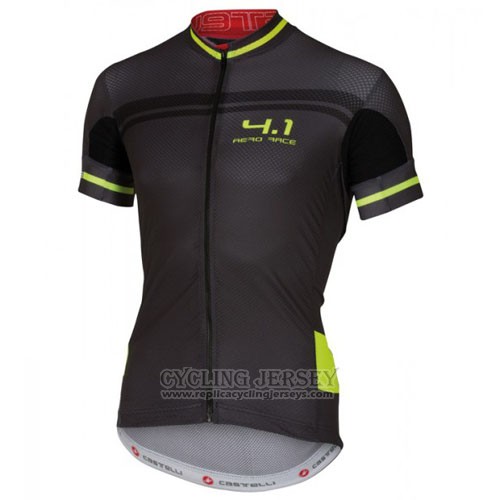 2016 Cycling Jersey Castelli Black and Green Short Sleeve and Bib Short