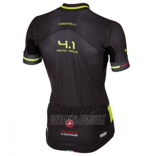 2016 Cycling Jersey Castelli Black and Green Short Sleeve and Bib Short