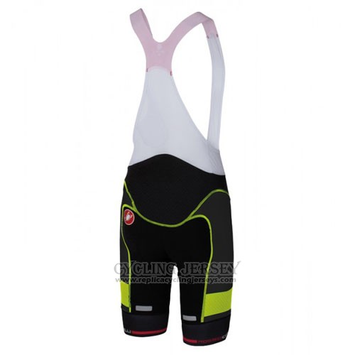2016 Cycling Jersey Castelli Black and Green Short Sleeve and Bib Short