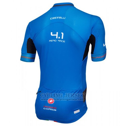 2016 Cycling Jersey Castelli Black and Sky Blue Short Sleeve and Bib Short