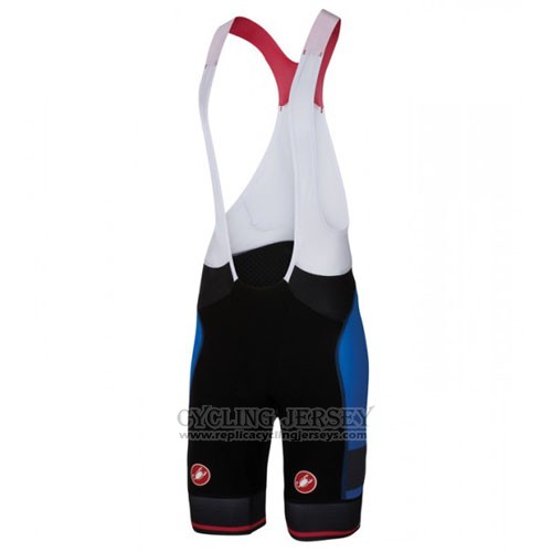 2016 Cycling Jersey Castelli Black and Sky Blue Short Sleeve and Bib Short