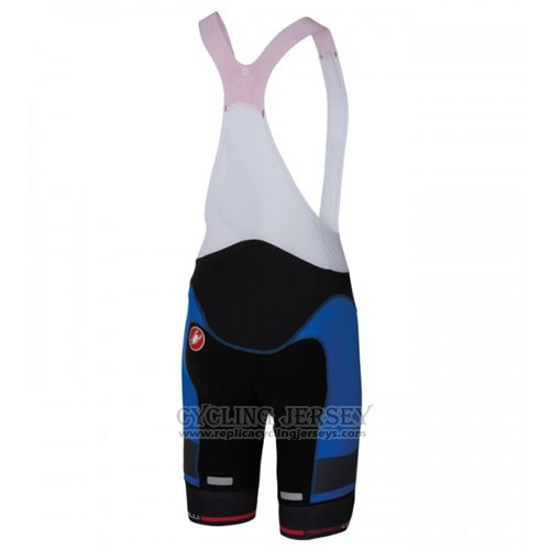 2016 Cycling Jersey Castelli Black and Sky Blue Short Sleeve and Bib Short