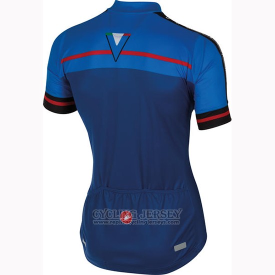 2016 Cycling Jersey Castelli Blue Short Sleeve and Bib Short