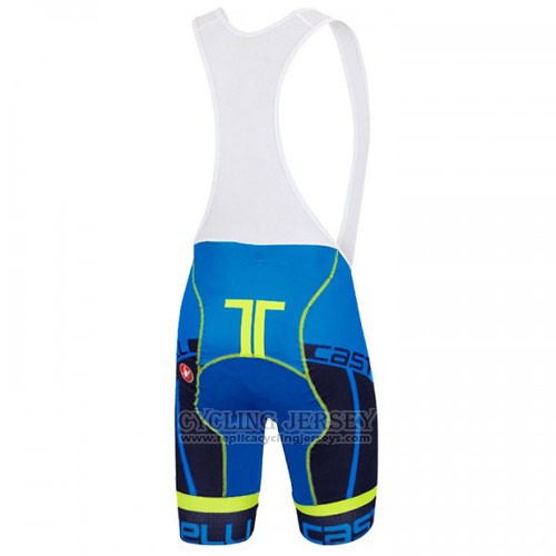 2016 Cycling Jersey Castelli Blue White Short Sleeve and Bib Short
