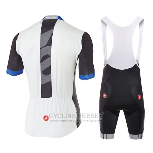 2016 Cycling Jersey Castelli Cervelo and White and Blue Short Sleeve and Bib Short