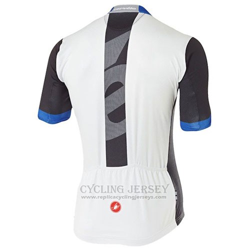 2016 Cycling Jersey Castelli Cervelo and White and Blue Short Sleeve and Bib Short