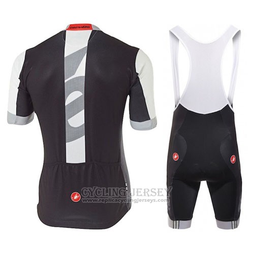 2016 Cycling Jersey Castelli Cervelo and White and Gray Short Sleeve and Bib Short