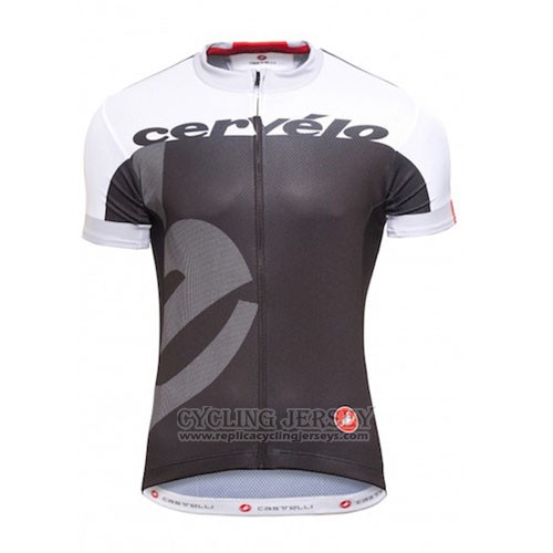 2016 Cycling Jersey Castelli Cervelo and White and Gray Short Sleeve and Bib Short