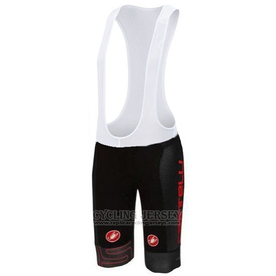 2016 Cycling Jersey Castelli Gray and Black Short Sleeve and Bib Short