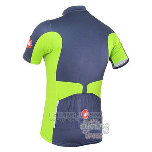 2016 Cycling Jersey Castelli Gray and Green Short Sleeve and Bib Short