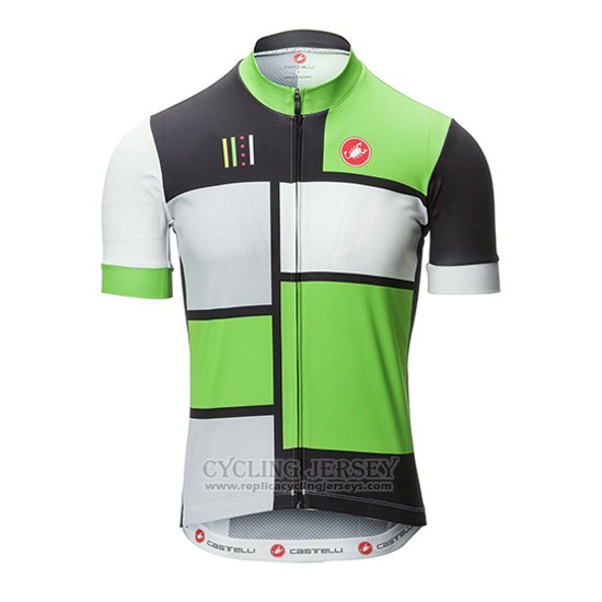2016 Cycling Jersey Castelli Green and Black Short Sleeve and Bib Short