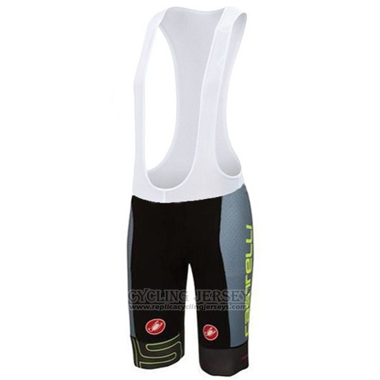 2016 Cycling Jersey Castelli Green and Gray Short Sleeve and Bib Short
