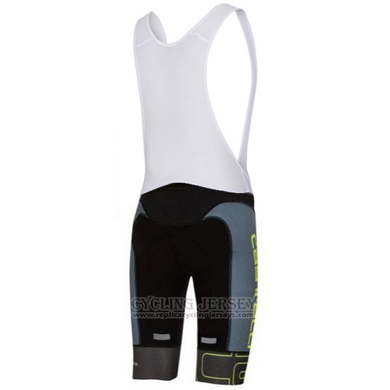 2016 Cycling Jersey Castelli Green and Gray Short Sleeve and Bib Short