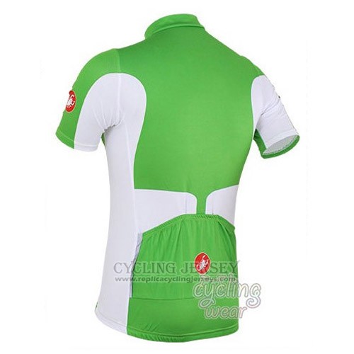 2016 Cycling Jersey Castelli Green and White Short Sleeve and Bib Short