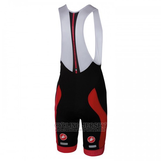 2016 Cycling Jersey Castelli Red White Short Sleeve and Bib Short