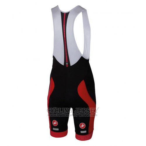 2016 Cycling Jersey Castelli Red and White Short Sleeve and Bib Short