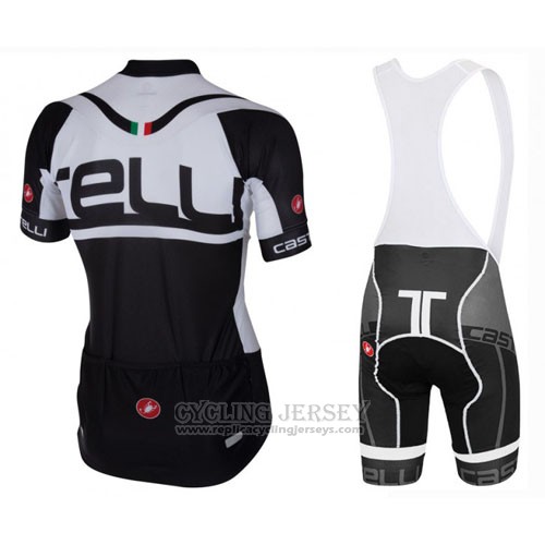2016 Cycling Jersey Castelli White Black Short Sleeve and Bib Short
