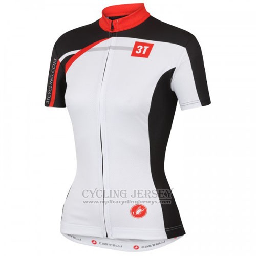 2016 Cycling Jersey Castelli White Red Short Sleeve and Bib Short