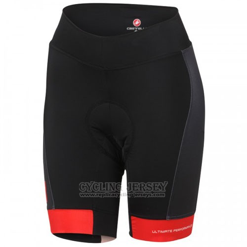 2016 Cycling Jersey Castelli White Red Short Sleeve and Bib Short