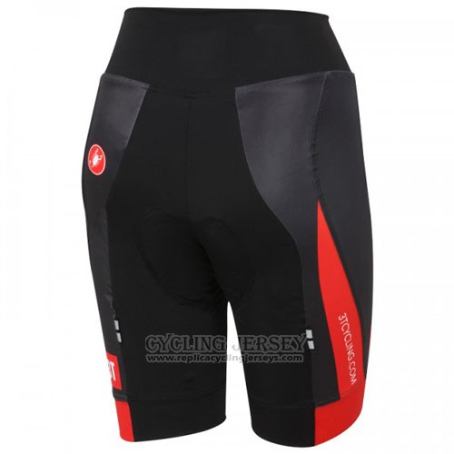 2016 Cycling Jersey Castelli White Red Short Sleeve and Bib Short