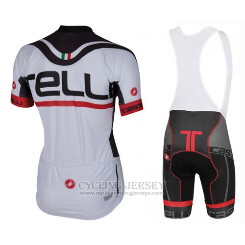 2016 Cycling Jersey Castelli White Short Sleeve and Bib Short