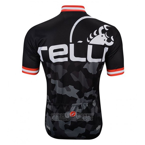 2017 Cycling Jersey Castelli Attacco Black Short Sleeve and Bib Short