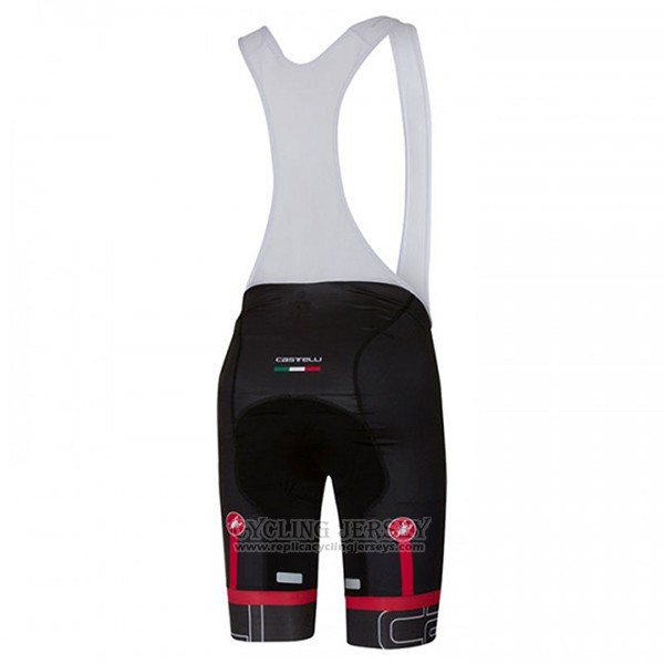 2017 Cycling Jersey Castelli Attacco Black Short Sleeve and Bib Short