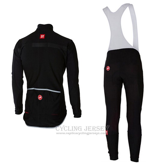 2017 Cycling Jersey Castelli Black Long Sleeve and Bib Tight
