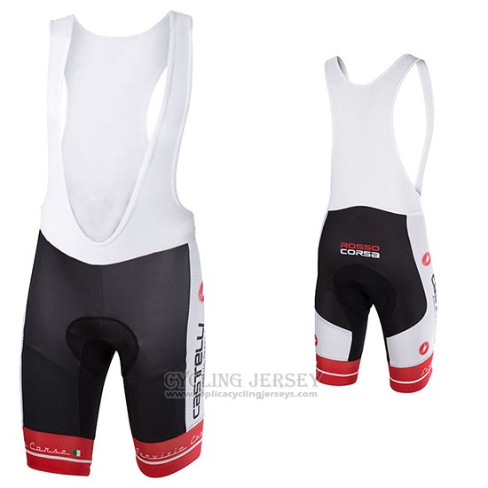 2017 Cycling Jersey Castelli Black and White Short Sleeve and Bib Short