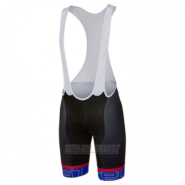 2017 Cycling Jersey Castelli Blue and Red Short Sleeve and Bib Short
