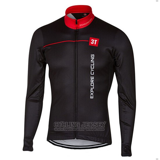 2017 Cycling Jersey Castelli Deep Black Long Sleeve and Bib Tight