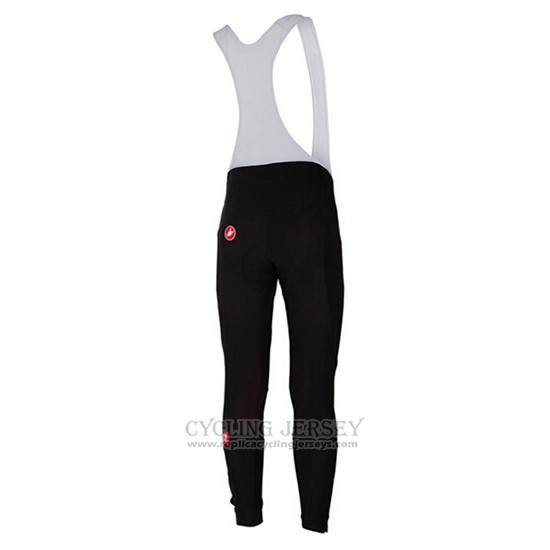 2017 Cycling Jersey Castelli Deep Black Long Sleeve and Bib Tight