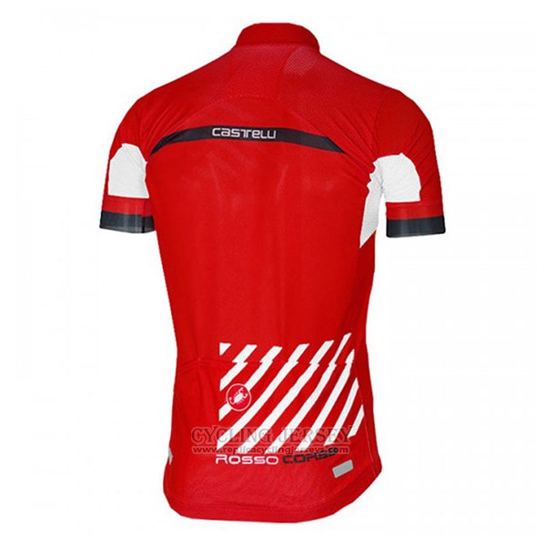 2017 Cycling Jersey Castelli Free Ar Red Short Sleeve and Bib Short