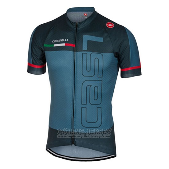 2017 Cycling Jersey Castelli Green Militare Short Sleeve and Bib Short