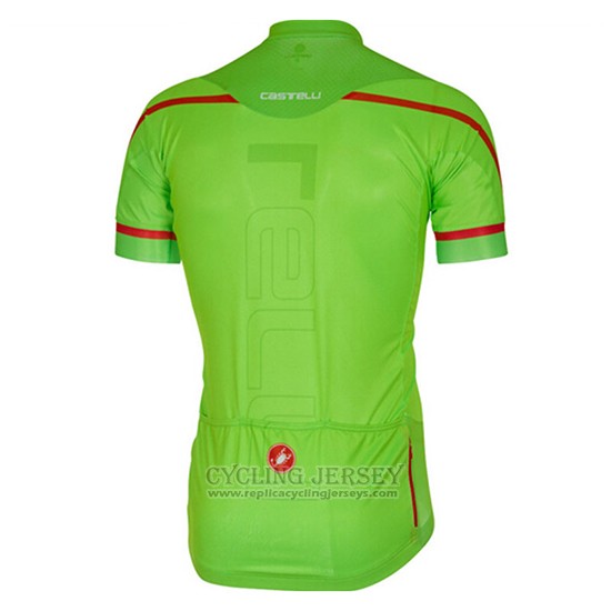 2017 Cycling Jersey Castelli Green Short Sleeve and Bib Short