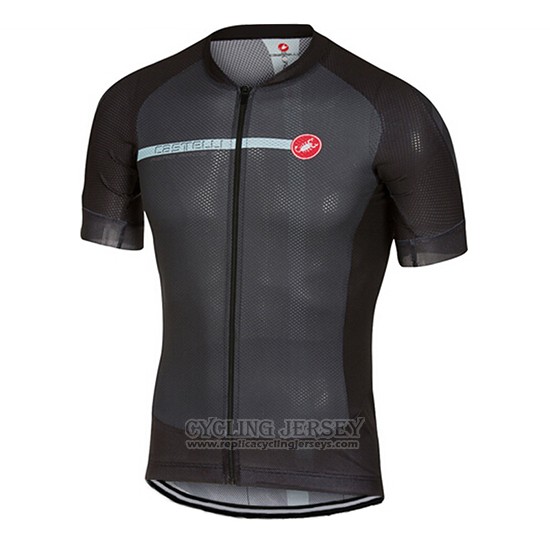 2017 Cycling Jersey Castelli Light Black Short Sleeve and Bib Short