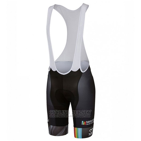 2017 Cycling Jersey Castelli Maratona Black Short Sleeve and Bib Short