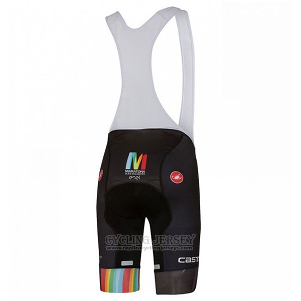 2017 Cycling Jersey Castelli Maratona Black Short Sleeve and Bib Short