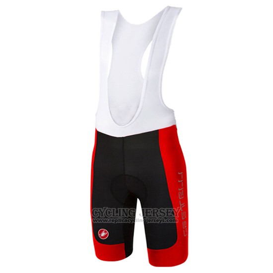 2017 Cycling Jersey Castelli Red Short Sleeve and Bib Short
