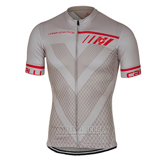 2017 Cycling Jersey Castelli Silver Short Sleeve and Bib Short