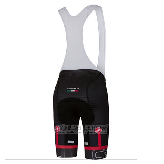 2017 Cycling Jersey Castelli White and Black Short Sleeve and Bib Short