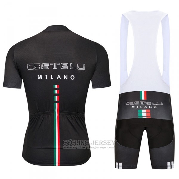 2018 Cycling Jersey Castelli Black Short Sleeve and Bib Short